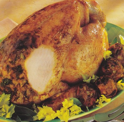 picture of French prune and apple stuffed chicken
 Meat